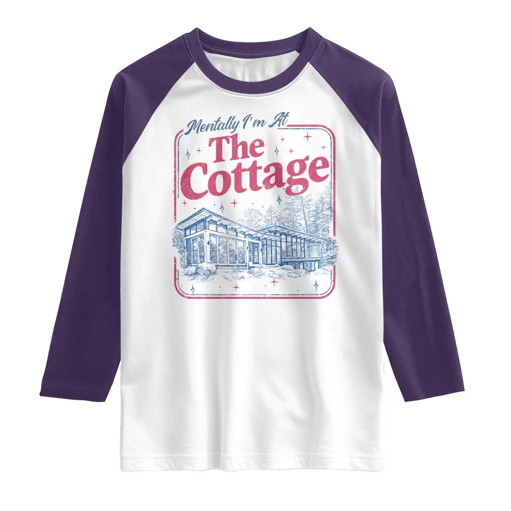 Team Hollanov Fan Raglan Shirt Mentally Im At The Cottage LGBT Romance Hockey TS10 White Purple Print Your Wear