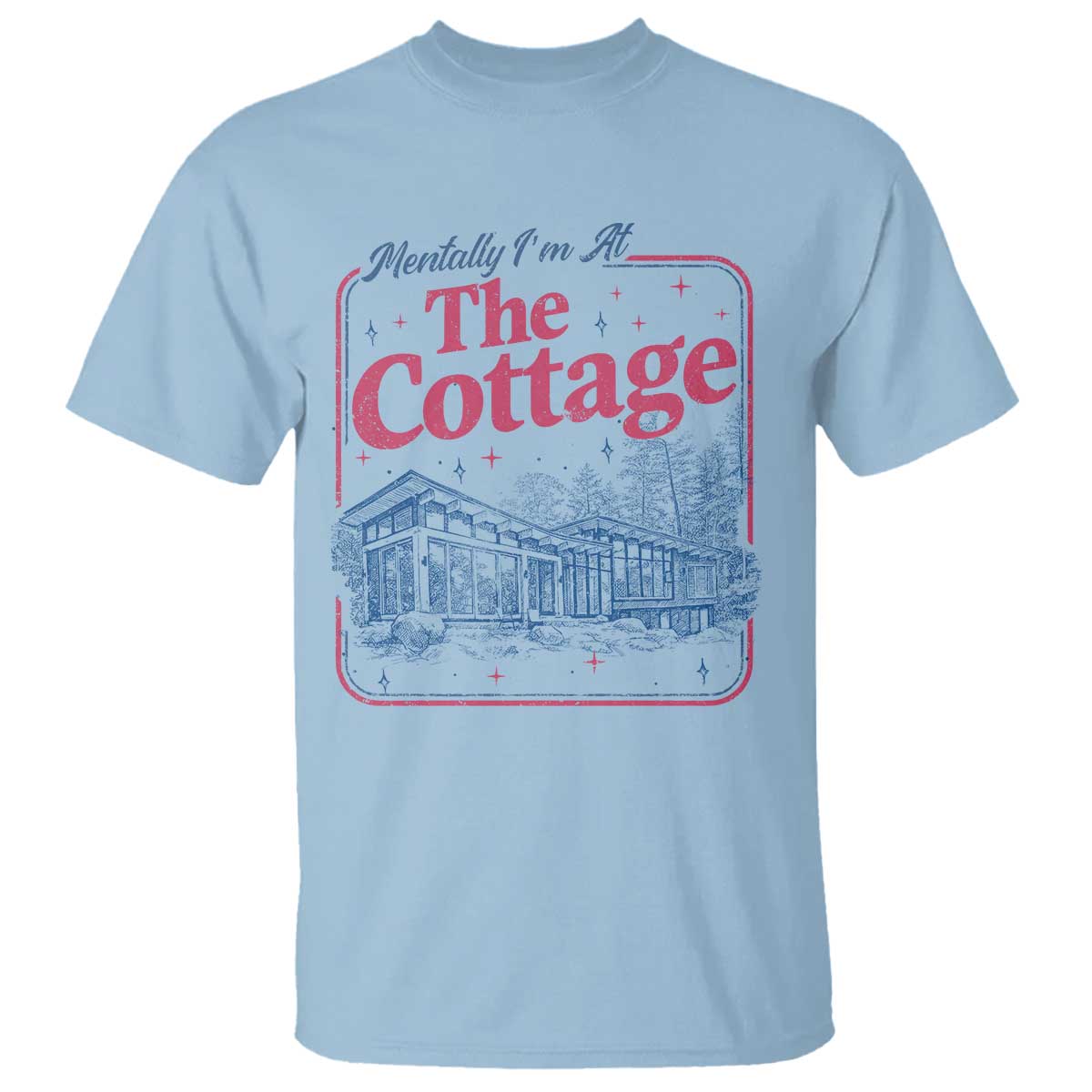 Team Hollanov Fan T Shirt Mentally Im At The Cottage LGBT Romance Hockey TS10 Light Blue Print Your Wear