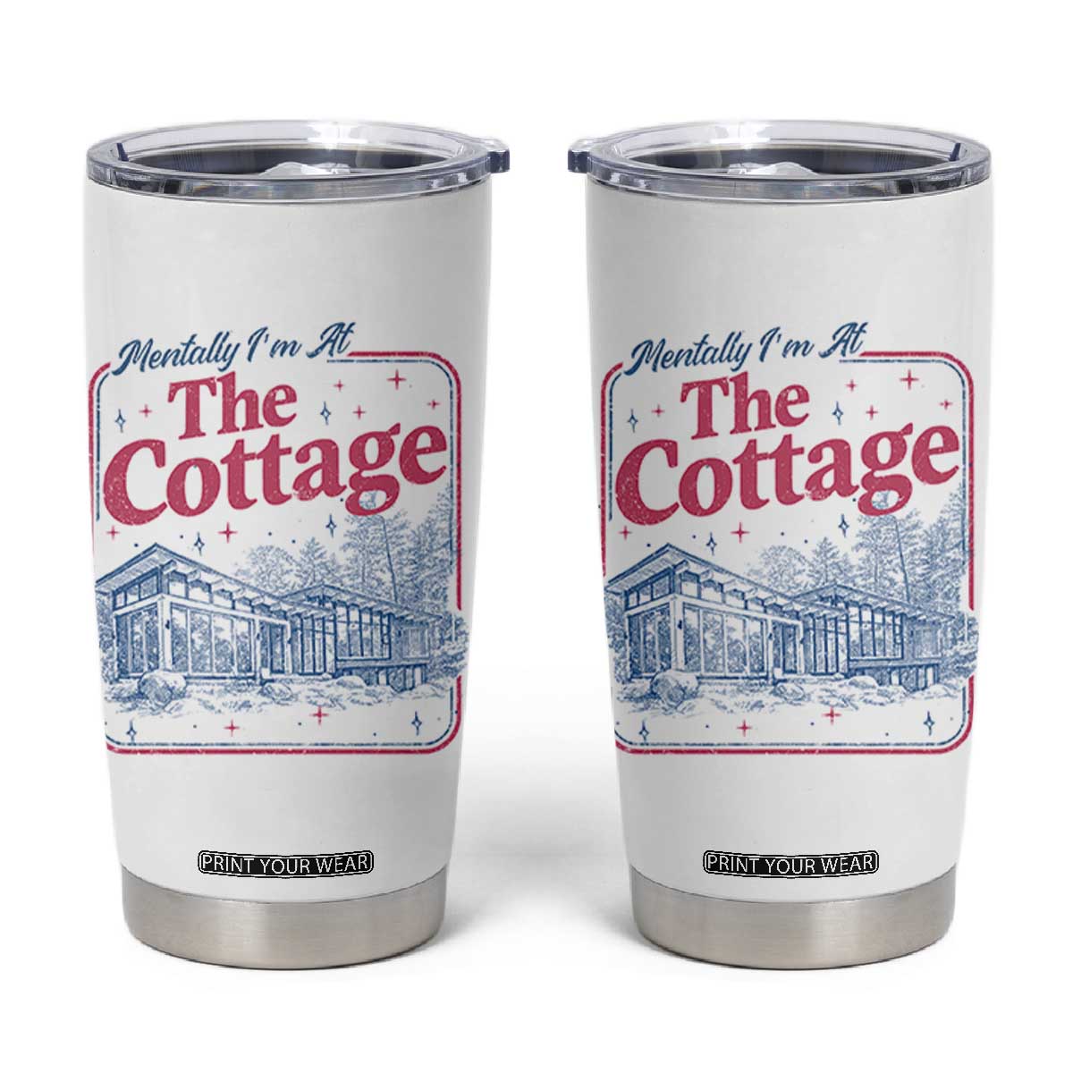 Team Hollanov Fan Tumbler Cup Mentally Im At The Cottage LGBT Romance Hockey TS10 White Print Your Wear