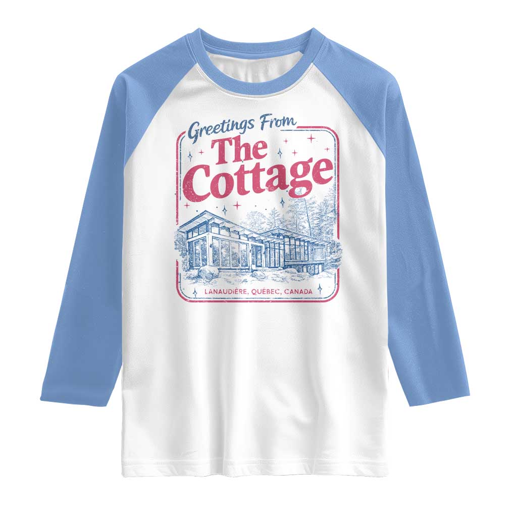 Coming To The Cottage Raglan Shirt LGBT Romance Hockey Fan TS10 White Carolina Blue Print Your Wear