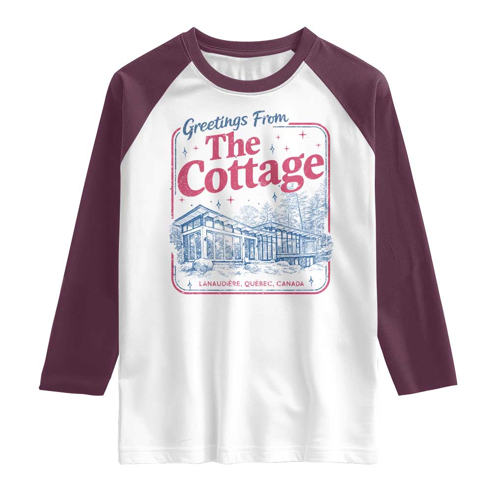 Coming To The Cottage Raglan Shirt LGBT Romance Hockey Fan TS10 White Maroon Print Your Wear