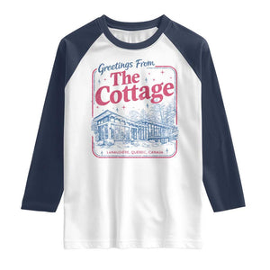 Coming To The Cottage Raglan Shirt LGBT Romance Hockey Fan TS10 White Navy Print Your Wear