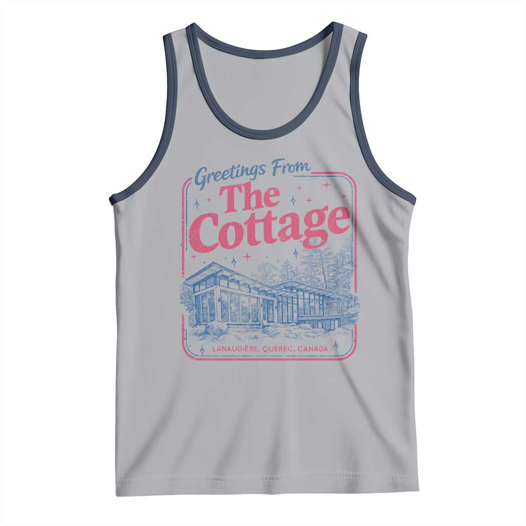 Coming To The Cottage Tank Top LGBT Romance Hockey Fan TS10 Athletic Heather Navy Print Your Wear