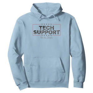 Tech Support Hoodie IT Support Programmer Engineer TS10 Light Blue Print Your Wear