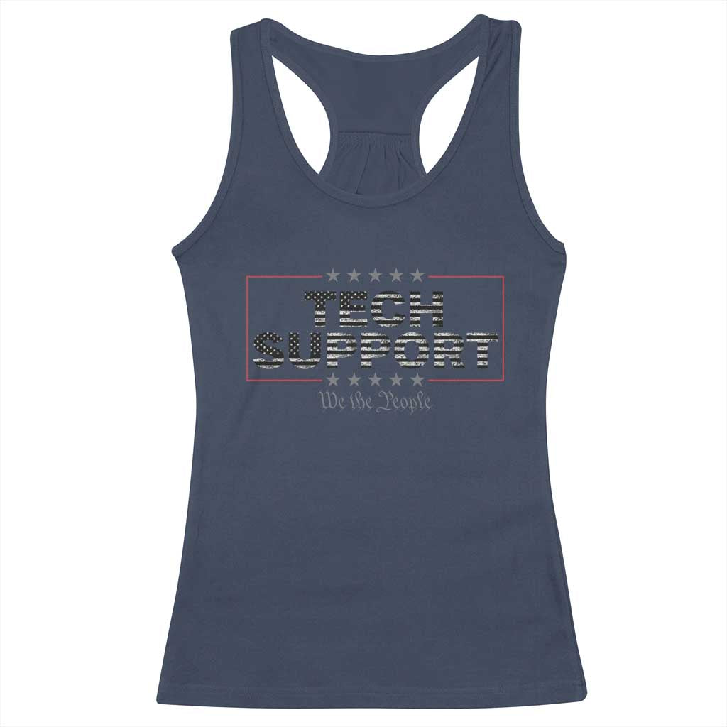 Tech Support Racerback Tank Top IT Support Programmer Engineer TS10 Navy Print Your Wear