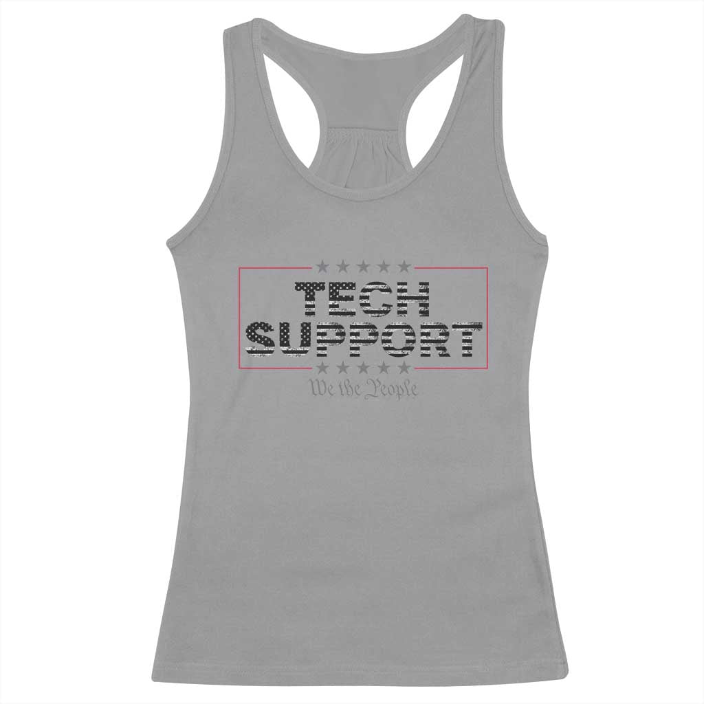 Tech Support Racerback Tank Top IT Support Programmer Engineer TS10 Sport Gray Print Your Wear