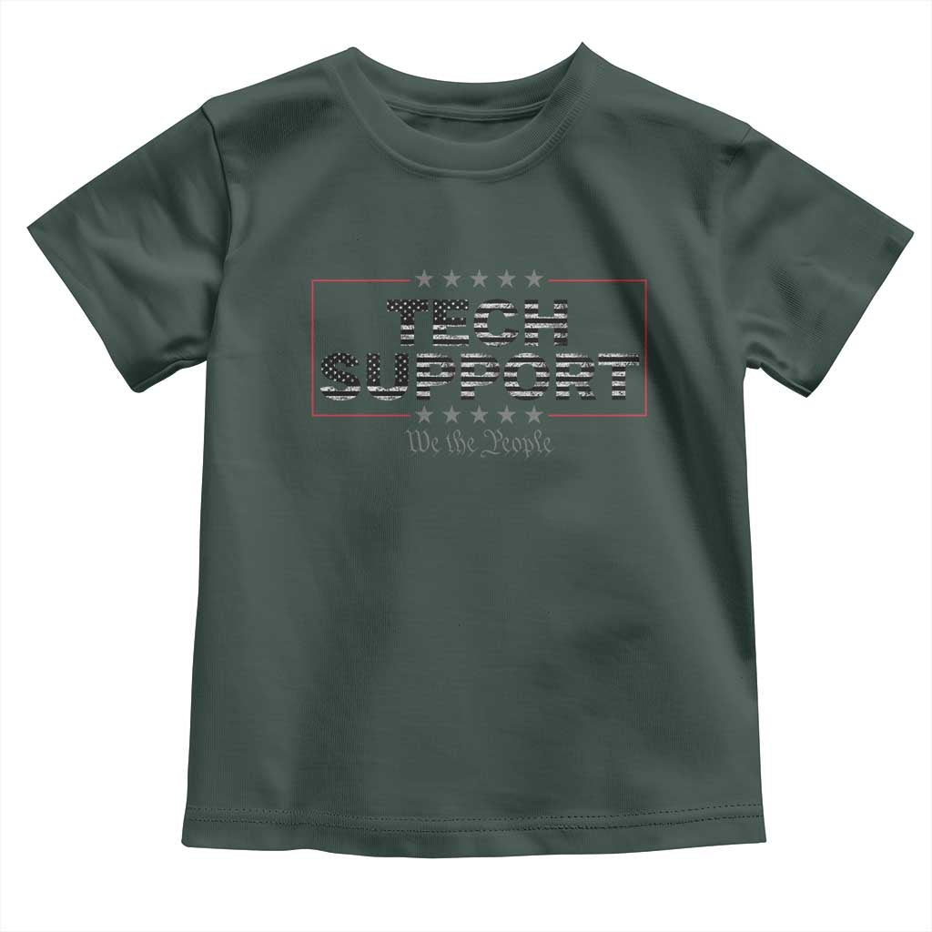 Tech Support Toddler T Shirt IT Support Programmer Engineer TS10 Dark Forest Green Print Your Wear