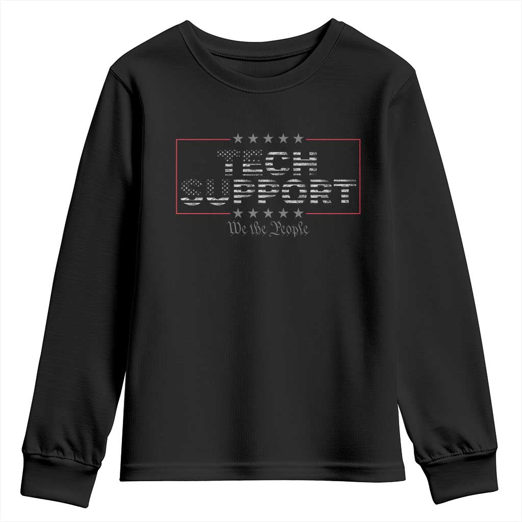 Tech Support Youth Sweatshirt IT Support Programmer Engineer TS10 Black Print Your Wear
