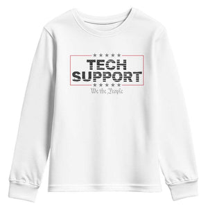 Tech Support Youth Sweatshirt IT Support Programmer Engineer TS10 White Print Your Wear