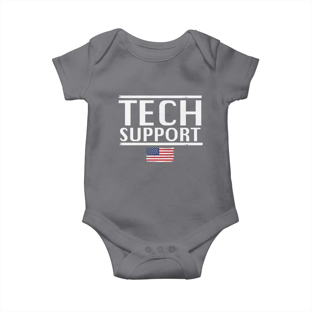 Tech Support Baby Onesie IT Support Programmer Engineer Elon Musk TS10 Charcoal Print Your Wear