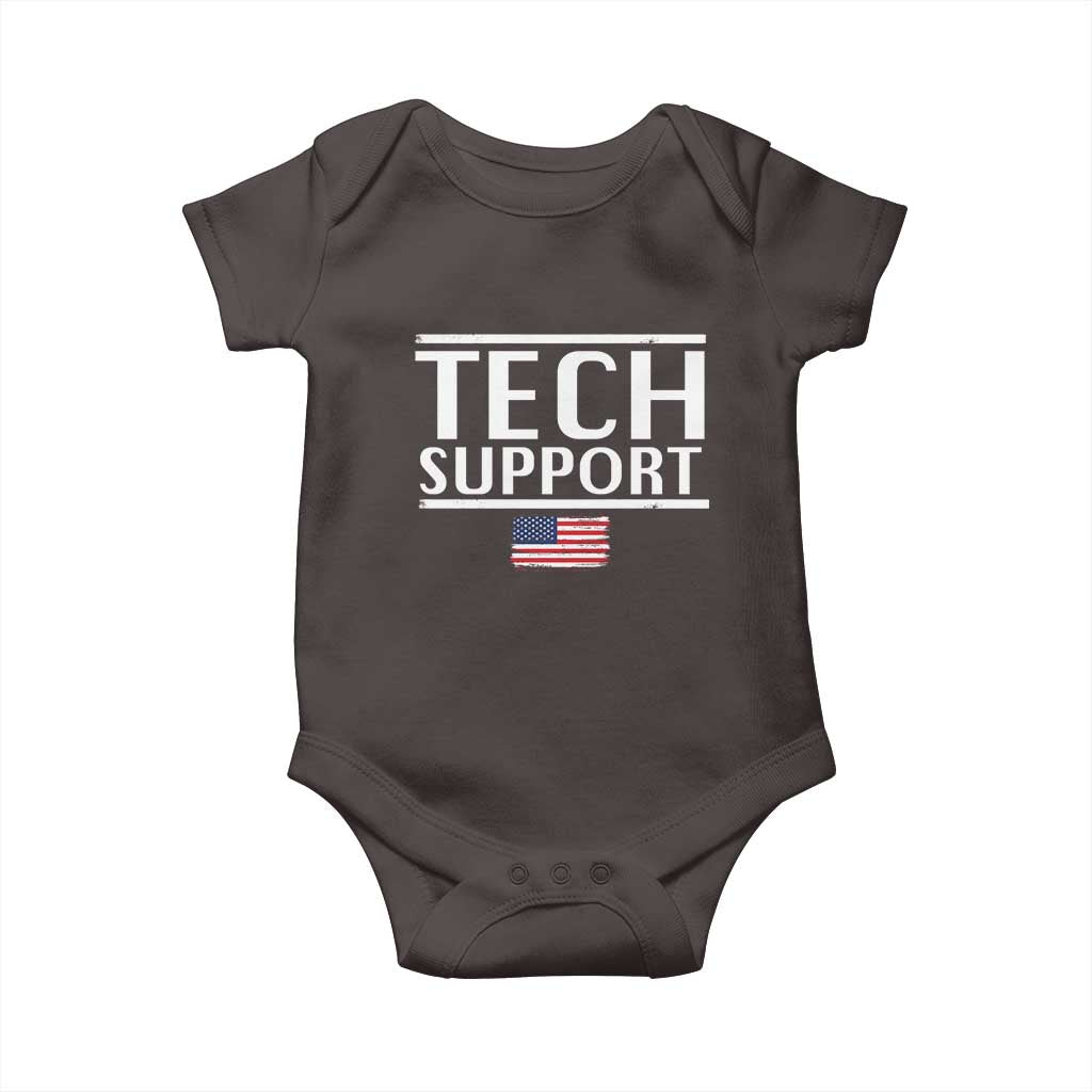 Tech Support Baby Onesie IT Support Programmer Engineer Elon Musk TS10 Dark Chocolate Print Your Wear