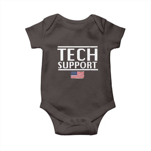 Tech Support Baby Onesie IT Support Programmer Engineer Elon Musk TS10 Dark Chocolate Print Your Wear