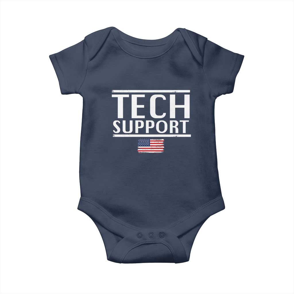 Tech Support Baby Onesie IT Support Programmer Engineer Elon Musk TS10 Navy Print Your Wear