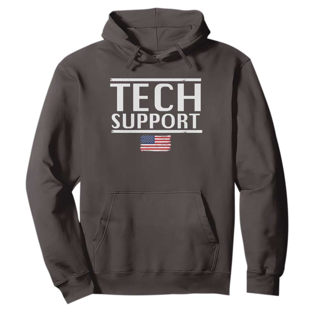 Tech Support Hoodie IT Support Programmer Engineer Elon Musk TS10 Dark Chocolate Print Your Wear