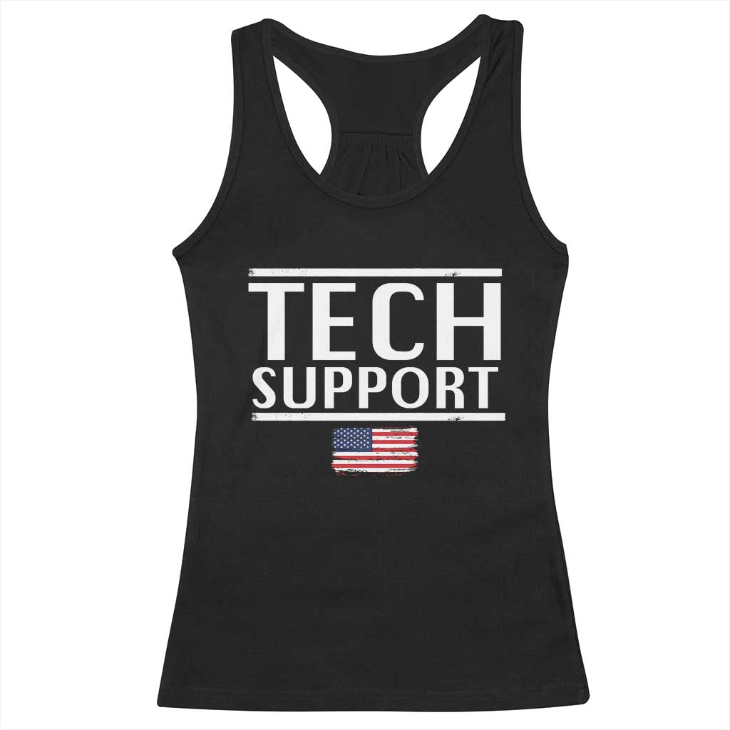 Tech Support Racerback Tank Top IT Support Programmer Engineer Elon Musk TS10 Black Print Your Wear