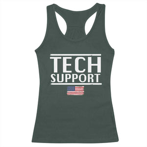 Tech Support Racerback Tank Top IT Support Programmer Engineer Elon Musk TS10 Dark Forest Green Print Your Wear