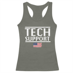 Tech Support Racerback Tank Top IT Support Programmer Engineer Elon Musk TS10 Military Green Print Your Wear