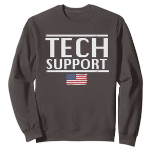 Tech Support Sweatshirt IT Support Programmer Engineer Elon Musk TS10 Dark Chocolate Print Your Wear