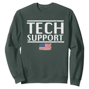 Tech Support Sweatshirt IT Support Programmer Engineer Elon Musk TS10 Dark Forest Green Print Your Wear