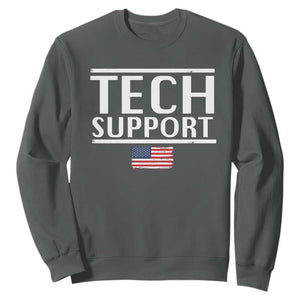 Tech Support Sweatshirt IT Support Programmer Engineer Elon Musk TS10 Dark Heather Print Your Wear