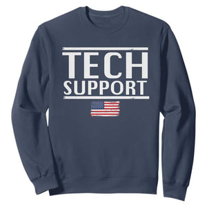 Tech Support Sweatshirt IT Support Programmer Engineer Elon Musk TS10 Navy Print Your Wear