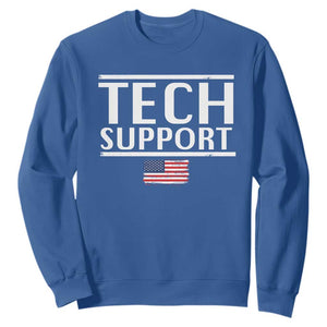 Tech Support Sweatshirt IT Support Programmer Engineer Elon Musk TS10 Royal Blue Print Your Wear