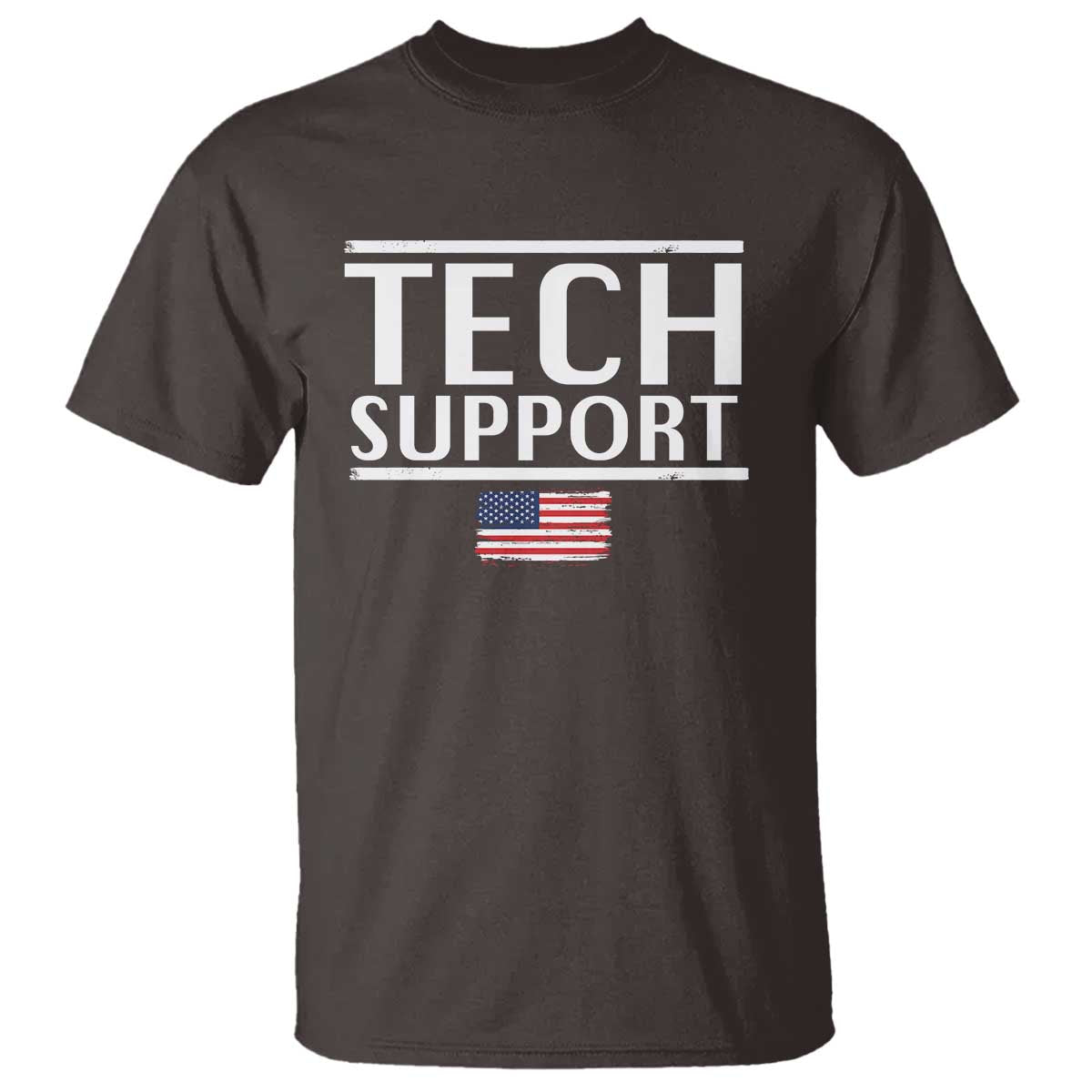 Tech Support T Shirt IT Support Programmer Engineer Elon Musk TS10 Dark Chocolate Print Your Wear