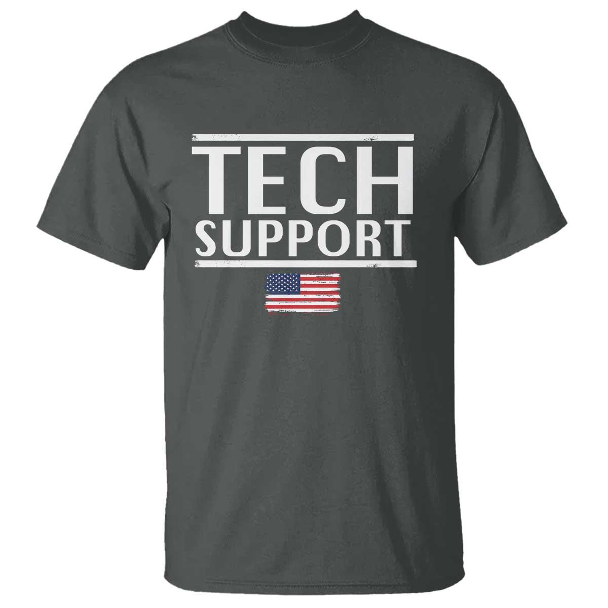 Tech Support T Shirt IT Support Programmer Engineer Elon Musk TS10 Dark Heather Print Your Wear