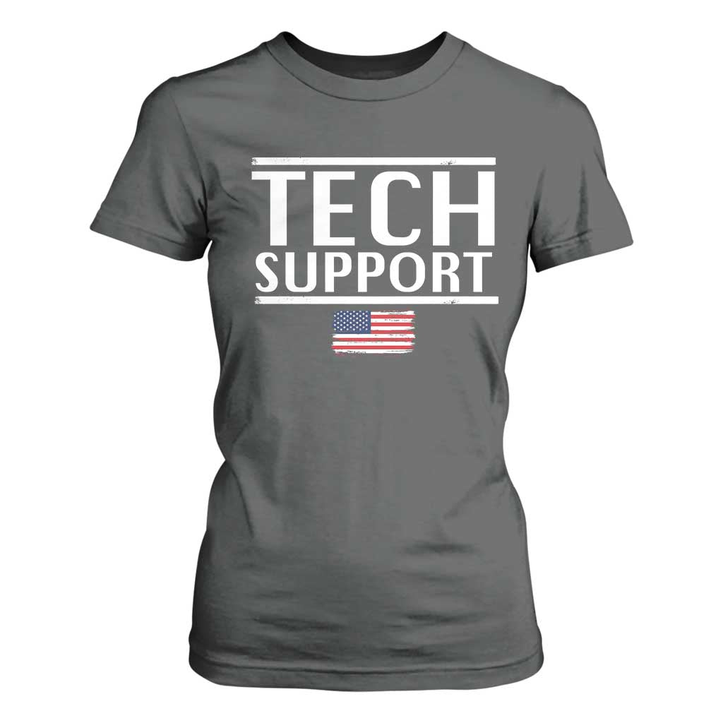 Tech Support T Shirt For Women IT Support Programmer Engineer Elon Musk TS10 Dark Heather Print Your Wear