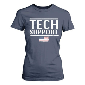 Tech Support T Shirt For Women IT Support Programmer Engineer Elon Musk TS10 Navy Print Your Wear