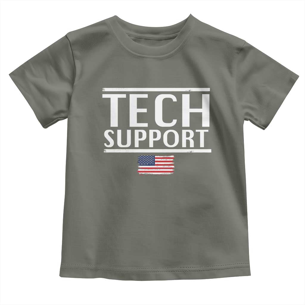 Tech Support Toddler T Shirt IT Support Programmer Engineer Elon Musk TS10 Military Green Print Your Wear