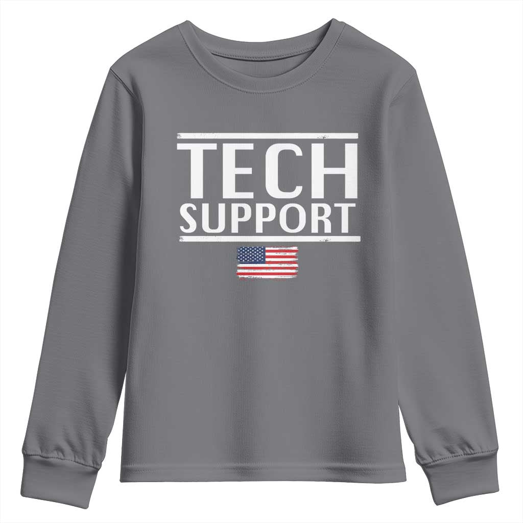 Tech Support Youth Sweatshirt IT Support Programmer Engineer Elon Musk TS10 Charcoal Print Your Wear