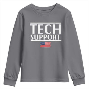 Tech Support Youth Sweatshirt IT Support Programmer Engineer Elon Musk TS10 Charcoal Print Your Wear