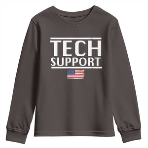 Tech Support Youth Sweatshirt IT Support Programmer Engineer Elon Musk TS10 Dark Chocolate Print Your Wear