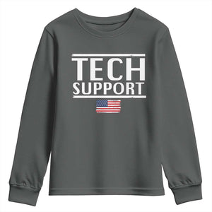 Tech Support Youth Sweatshirt IT Support Programmer Engineer Elon Musk TS10 Dark Heather Print Your Wear