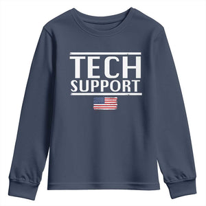 Tech Support Youth Sweatshirt IT Support Programmer Engineer Elon Musk TS10 Navy Print Your Wear