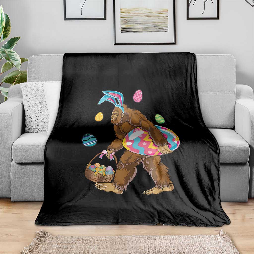 Bigfoot Easter Throw Blanket Funny Sasquatch Eggs Hunting TS10 Print Your Wear