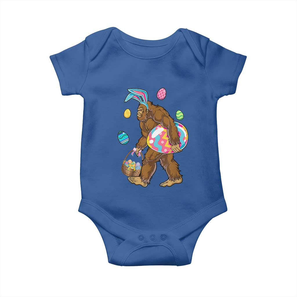 Bigfoot Easter Baby Onesie Funny Sasquatch Eggs Hunting TS10 Royal Blue Print Your Wear
