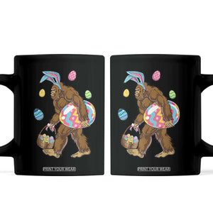 Bigfoot Easter Coffee Mug Funny Sasquatch Eggs Hunting TS10 Black Print Your Wear