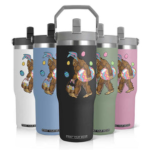 Bigfoot Easter Flip Straw Tumbler Funny Sasquatch Eggs Hunting TS10 Print Your Wear