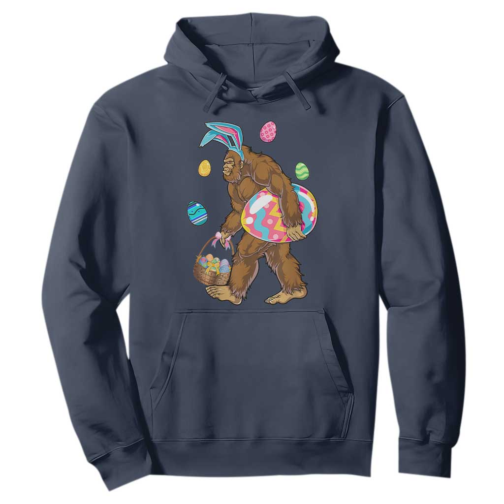 Bigfoot Easter Hoodie Funny Sasquatch Eggs Hunting TS10 Navy Print Your Wear