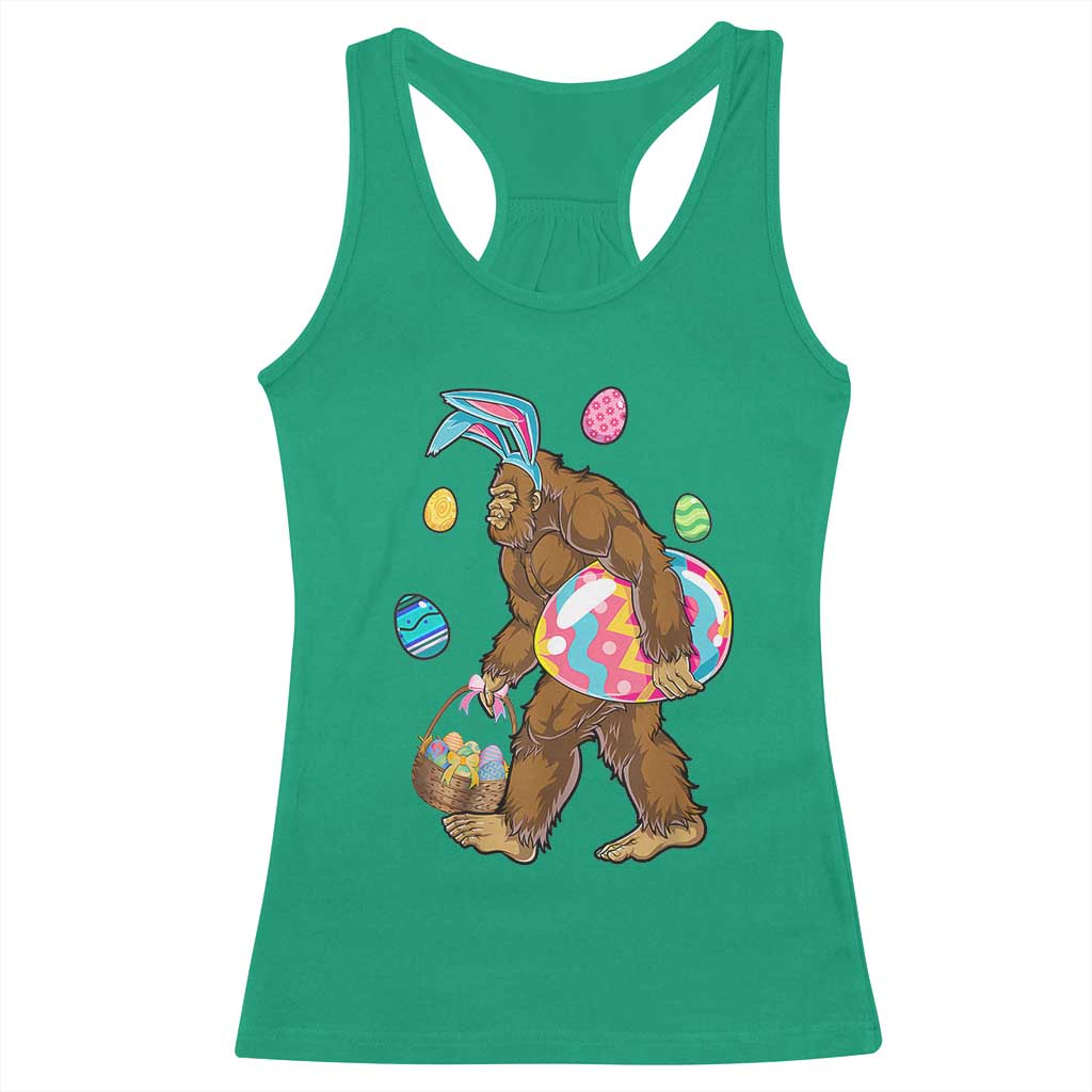 Bigfoot Easter Racerback Tank Top Funny Sasquatch Eggs Hunting TS10 Irish Green Print Your Wear