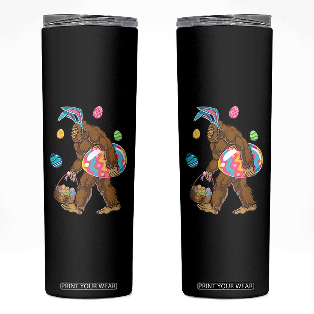 Bigfoot Easter Skinny Tumbler Funny Sasquatch Eggs Hunting TS10 Black Print Your Wear
