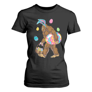 Bigfoot Easter T Shirt For Women Funny Sasquatch Eggs Hunting TS10 Black Print Your Wear