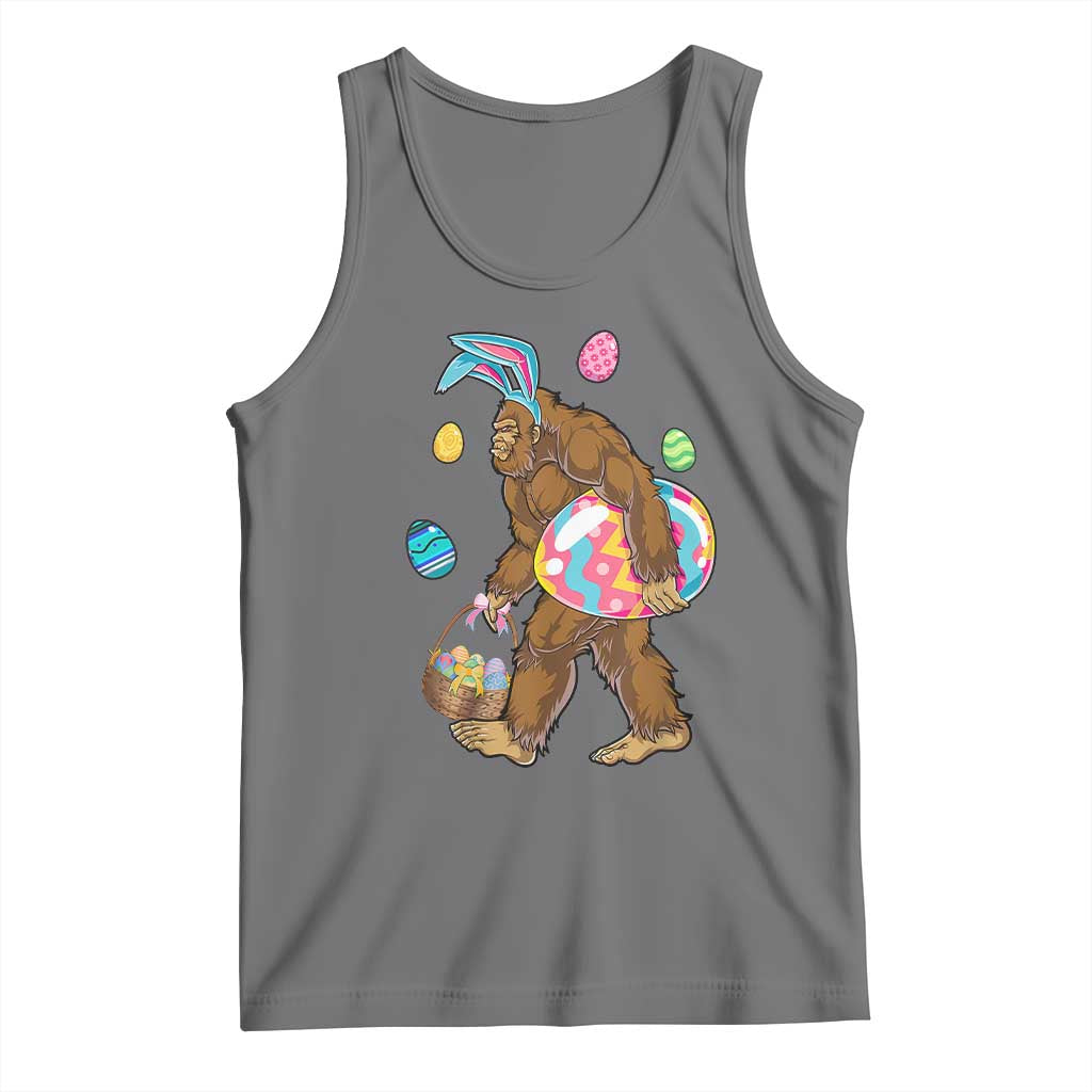 Bigfoot Easter Tank Top Funny Sasquatch Eggs Hunting TS10 Black Heather Print Your Wear