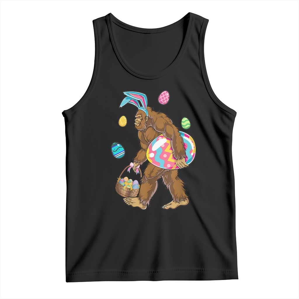 Bigfoot Easter Tank Top Funny Sasquatch Eggs Hunting TS10 Black Print Your Wear