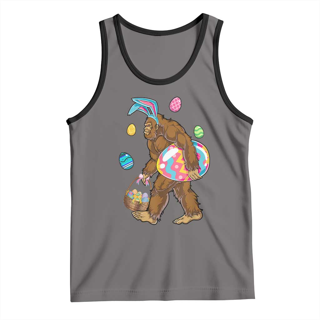 Bigfoot Easter Tank Top Funny Sasquatch Eggs Hunting TS10 Deep Heather Black Print Your Wear