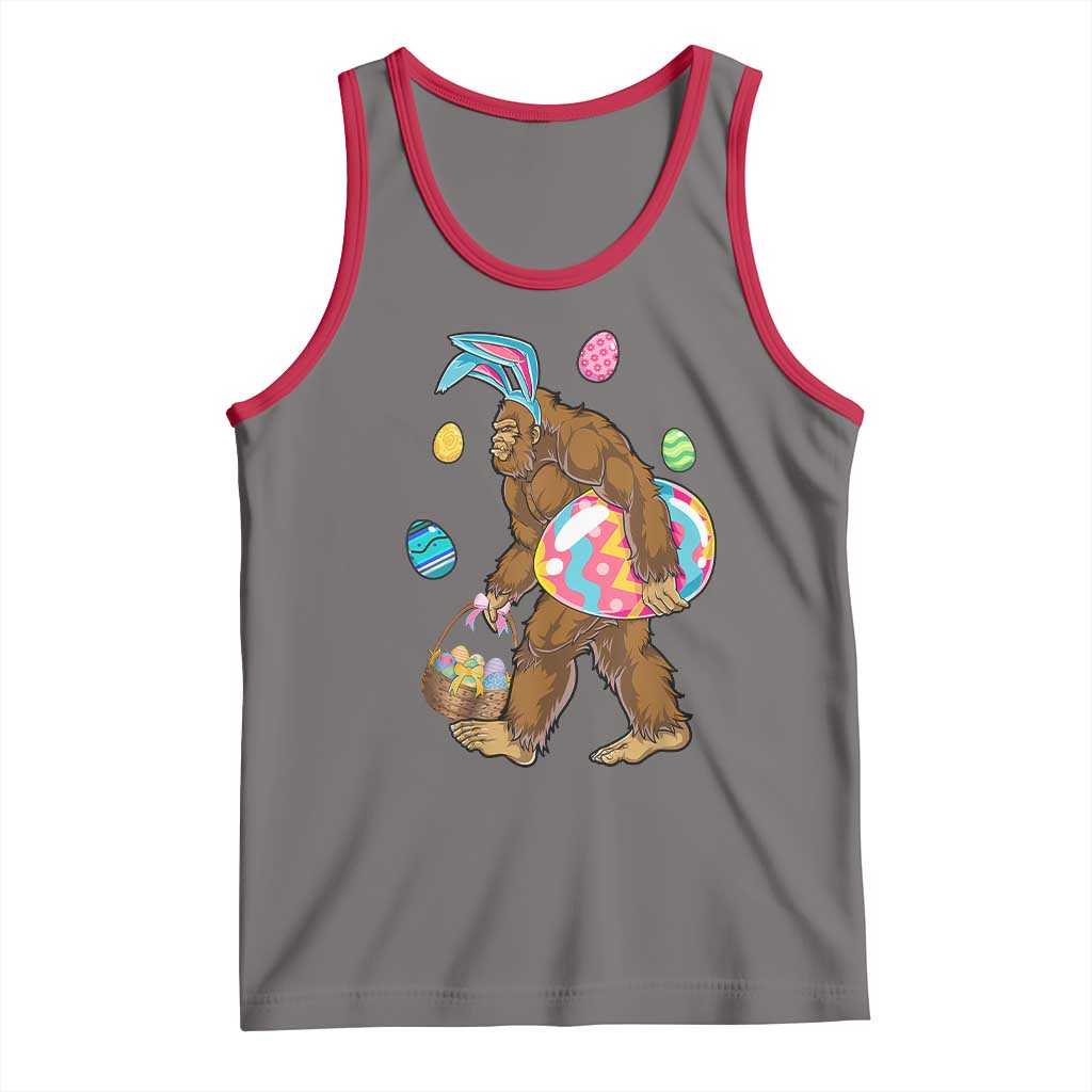 Bigfoot Easter Tank Top Funny Sasquatch Eggs Hunting TS10 Deep Heather Red Print Your Wear