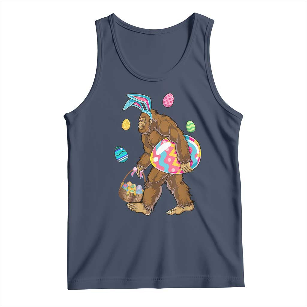 Bigfoot Easter Tank Top Funny Sasquatch Eggs Hunting TS10 Navy Print Your Wear