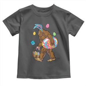 Bigfoot Easter Toddler T Shirt Funny Sasquatch Eggs Hunting TS10 Dark Heather Print Your Wear